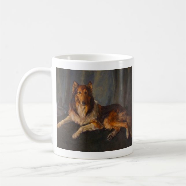 De Café taza áspera del collie (Izquierda)