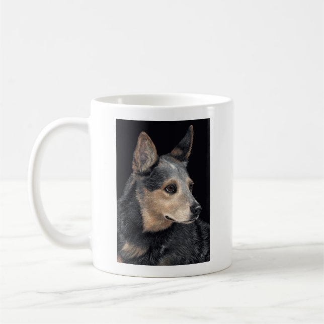 De Café Taza australiana del perro del ganado - "Quigley " (Izquierda)