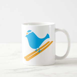 De Café Taza azul del día del pájaro