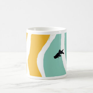 De Café taza azul del goldfish