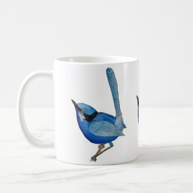 De Café Taza azul del pájaro (Izquierda)