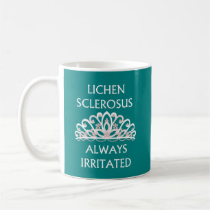 De Café Taza Azul Turquesa Siempre Irritada por Liquen Esc