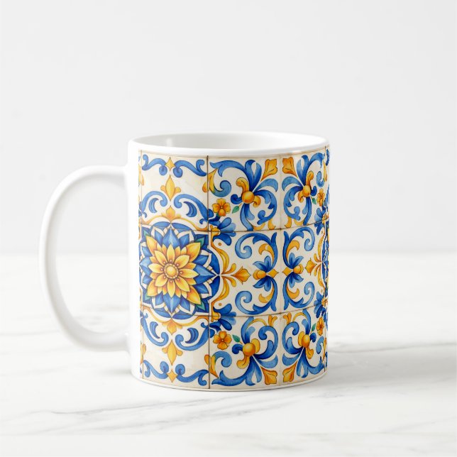 De Café Taza Azulejo Morning Mojo (Izquierda)