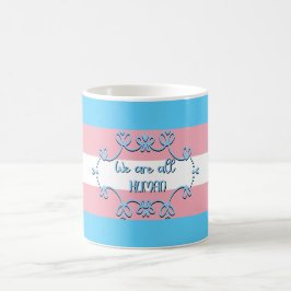 De Café Taza Bandera del Orgullo Transgénero Somos Todos H