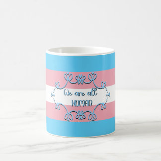 De Café Taza Bandera del Orgullo Transgénero Somos Todos H