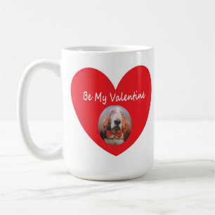 De Café Taza Basset Hound Corazón Rojo Sé Mi San Valentín