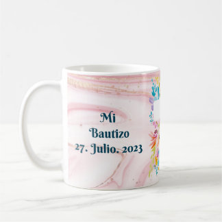 DE CAFÉ TAZA BAUTIZO PERSONALIZADA