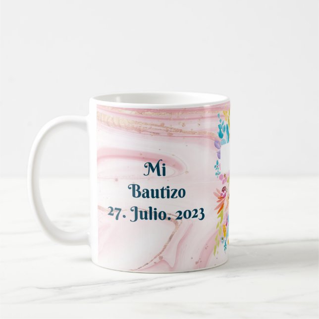 DE CAFÉ TAZA BAUTIZO PERSONALIZADA (Izquierda)