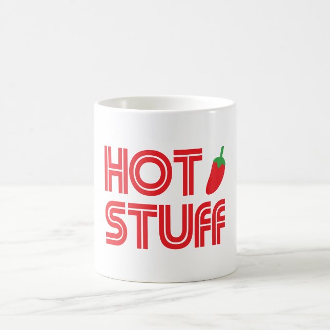 De Café taza blanca clásica del hotstuff (Centro)