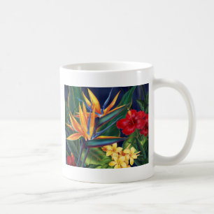 De Café Taza blanca clásica del paraíso tropical