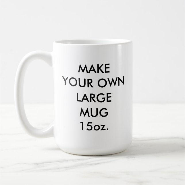 De Café Taza blanca clásica grande personalizada (Izquierda)