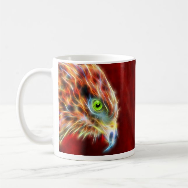 De Café Taza blanca clásica subida Phoenix del fractal (Izquierda)