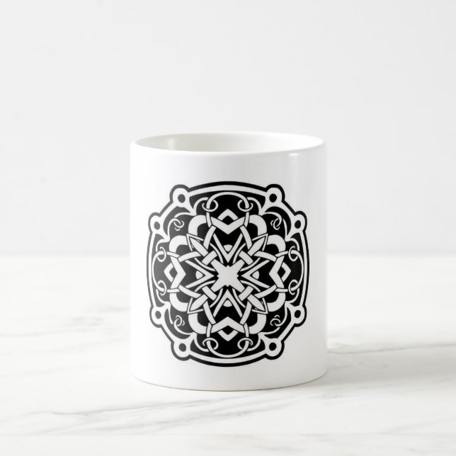 De Café taza blanca con diseño céltico (Centro)