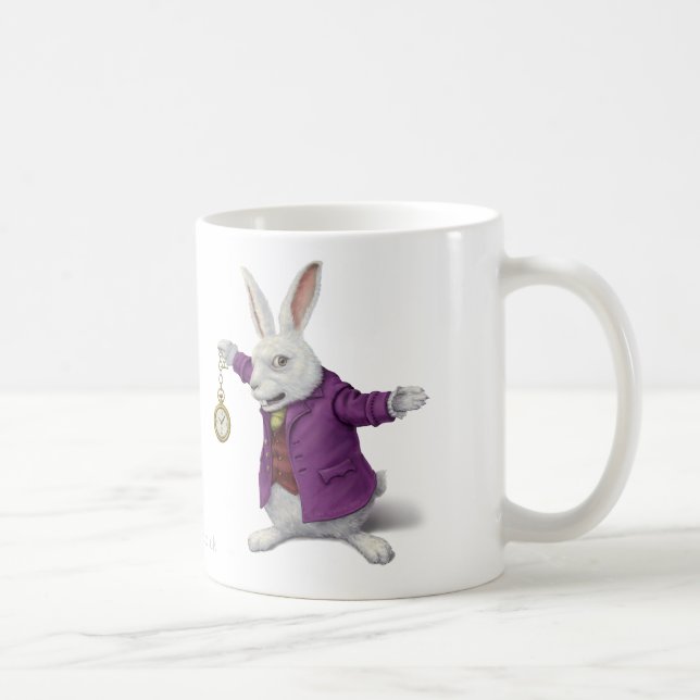 De Café Taza blanca del conejo (Derecha)