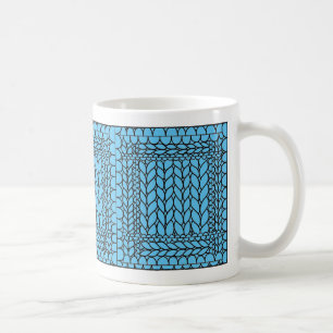 De Café Taza blanca KNIT PURL AZUL