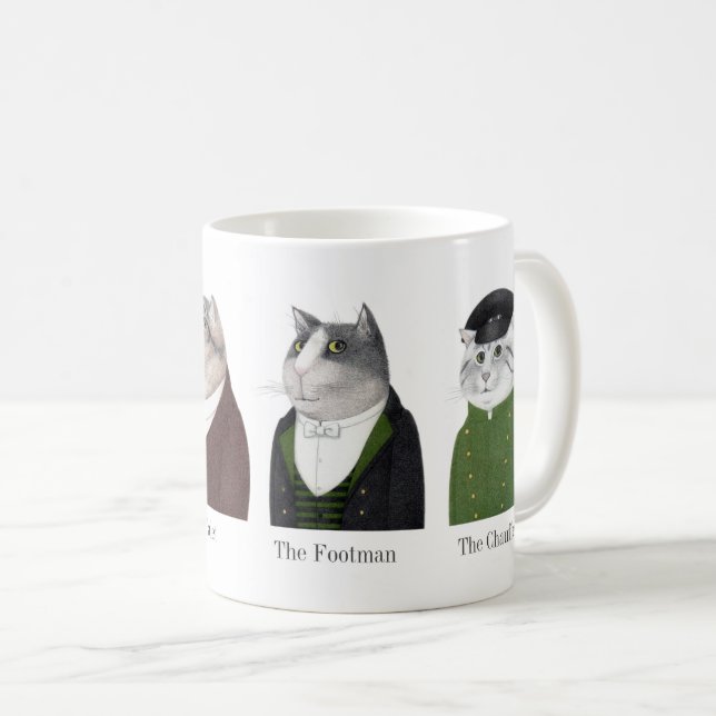 De Café Taza blanca MEN CATS + Texto (Anverso derecho)