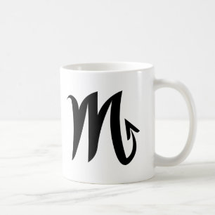 De Café Taza blanca negra del escorpión