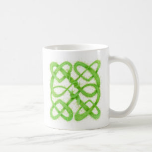 De Café Taza Blanca NUDO CELTA VERDE