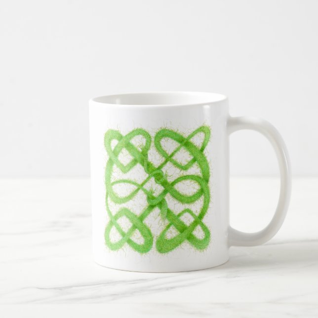 De Café Taza Blanca NUDO CELTA VERDE (Derecha)