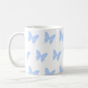 De Café Taza Blanca Regalo Mariposas Azules Repiten