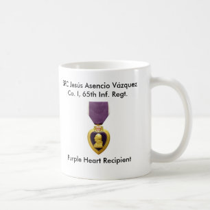 De Café Taza Borinqueneers - Purple Heart