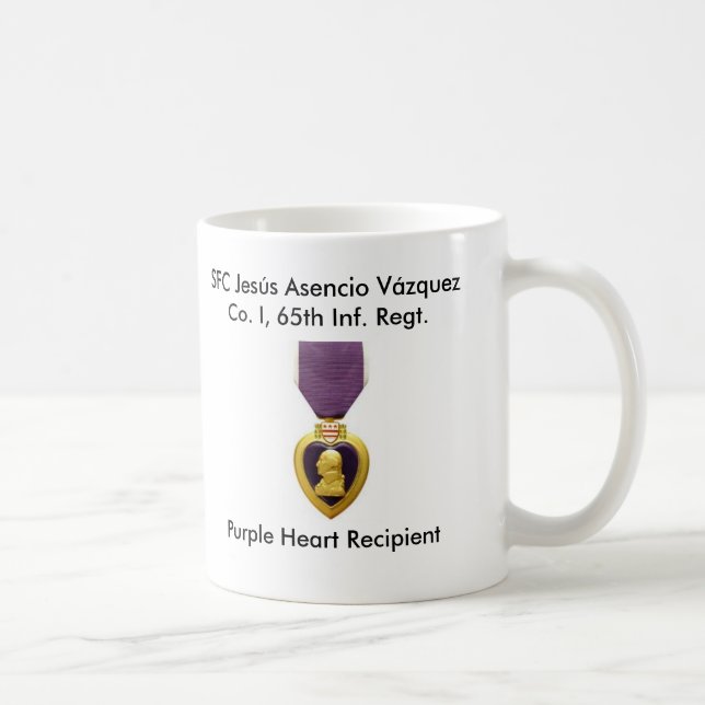 De Café Taza Borinqueneers - Purple Heart (Derecha)
