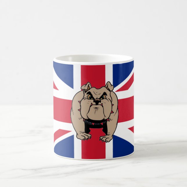 De Café Taza británica del bulldog (Centro)