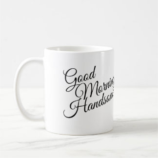 De Café Taza Buen Día Guapo Blanco y Negro