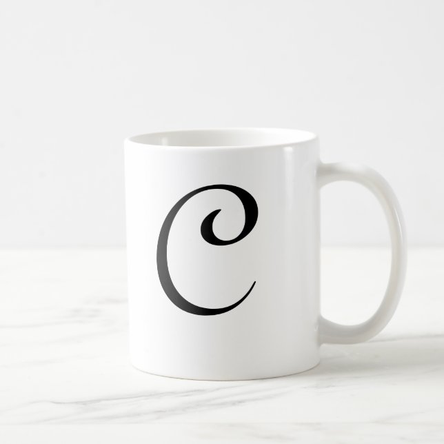 De Café Taza "C " del monograma (Derecha)