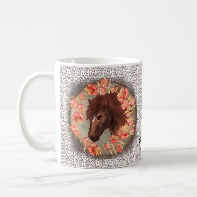 De Café Taza Caballo Castaño Bellflower (Izquierda)
