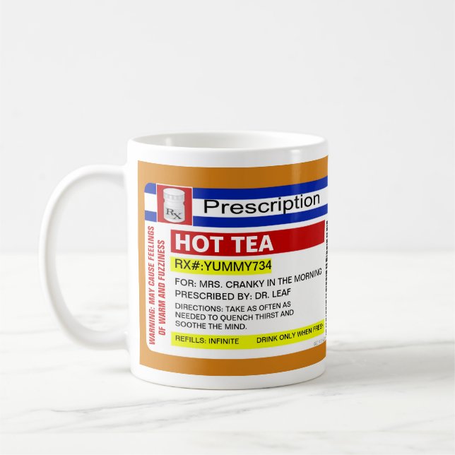 De Café Taza caliente personalizada personalizado (Izquierda)