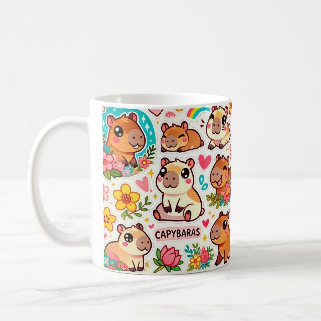 De Café Taza Capybara Bloom – Vibraciones Lindas (Izquierda)