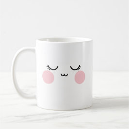 De Café Taza Cara Sonriente Lindo Estética Moderna