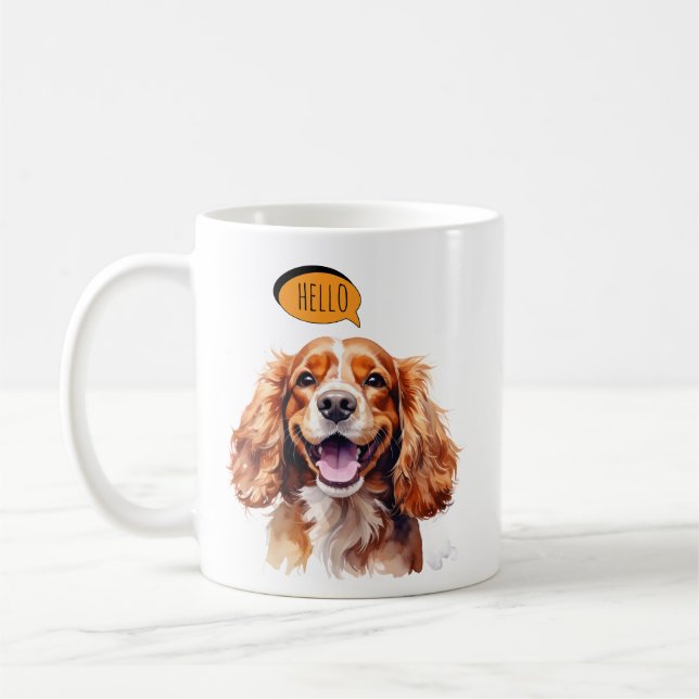 De Café Taza Cavalier King Charles Spaniel (Izquierda)
