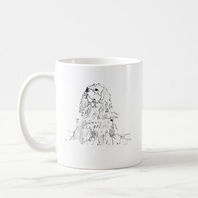 De Café Taza Cavalier King Charles Spaniel, Tinta Minimali (Izquierda)