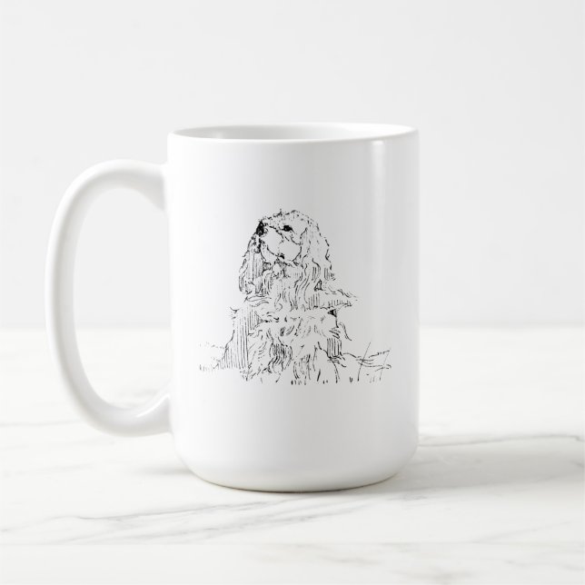 De Café Taza Cavalier King Charles Spaniel, Tinta Minimali (Izquierda)