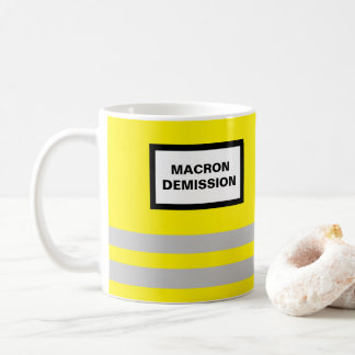 De Café Taza Chaleco Amarillo Macron Dimisión