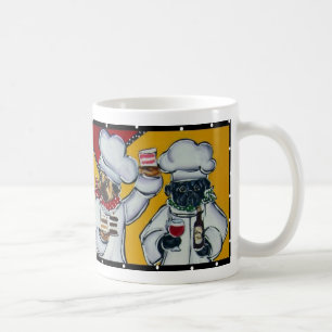 De Café Taza Chef Mascota Pug Cafe