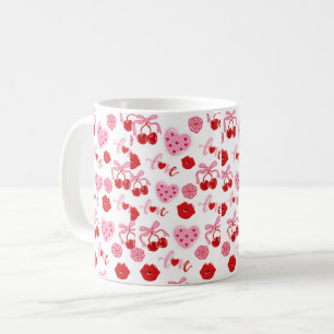 De Café Taza Cherry Clube – Taza estética linda