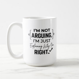 De Café Taza Clásica 15 oz Argumento Derecho Divertido