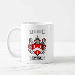 De Café Taza Clásica Apellido Byrne y Escudo