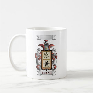 De Café Taza Clásica Apellido Huang y Escudo