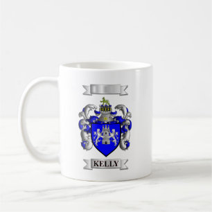 De Café Taza Clásica Apellido Kelly y Escudo