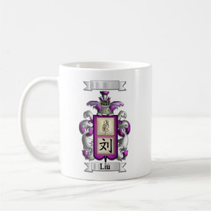 De Café Taza Clásica Apellido Liu y Escudo