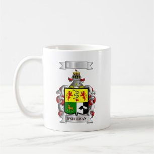 De Café Taza Clásica Apellido O'Sullivan y Escudo