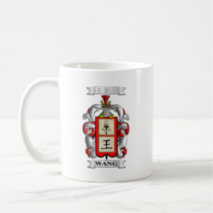 De Café Taza Clásica Apellido Wang y Escudo