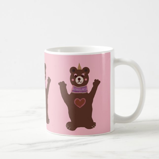 De Café Taza Clásica BearPink (Derecha)