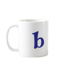 Taza clásica blanca con monograma B