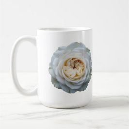 De Café Taza Clásica Blanca Rosa Blanca Impresionante