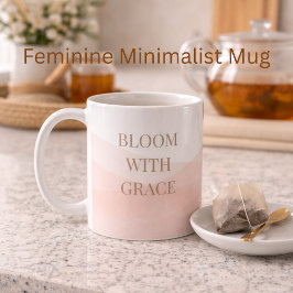 De Café Taza clásica Blush Painted Bloom, 11 oz